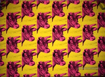Vaches mauves Andy Warhol Peinture à l'huile